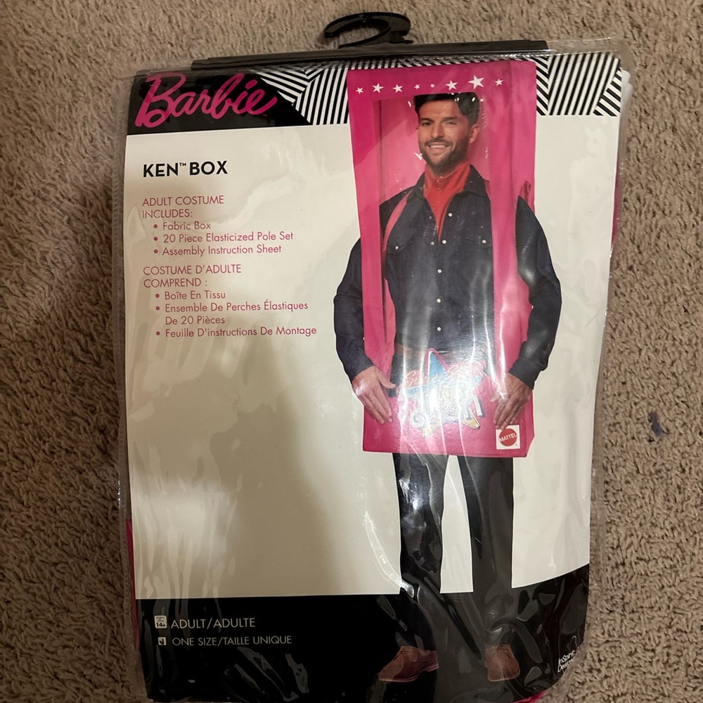Barbie Ken Box Costume with Pink Design